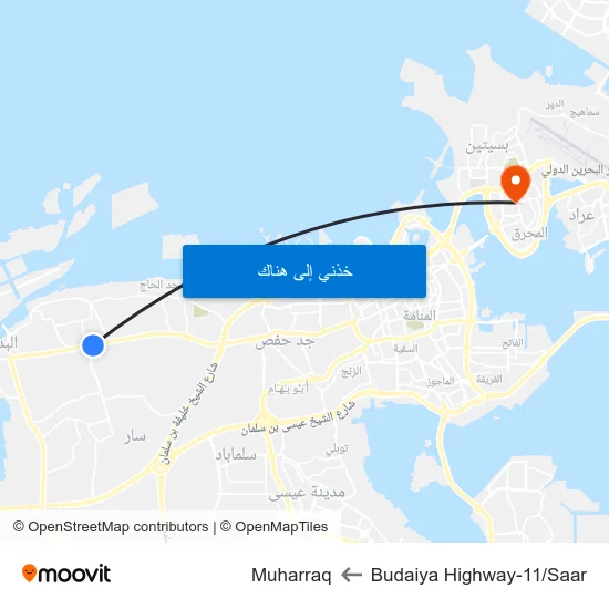 Budaiya Highway-11/Saar to Muharraq map