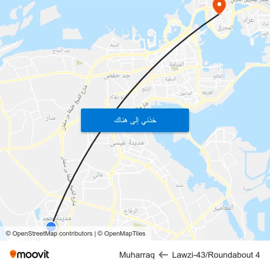 Lawzi-43/Roundabout 4 to Muharraq map