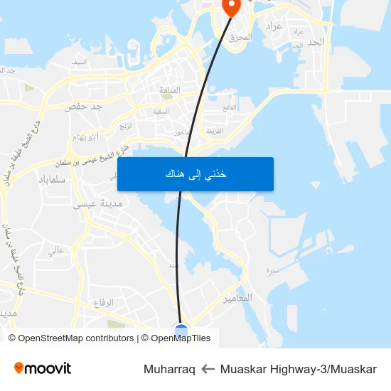 Muaskar Highway-3/Muaskar to Muharraq map