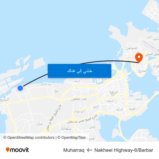 Nakheel Highway-6/Barbar to Muharraq map