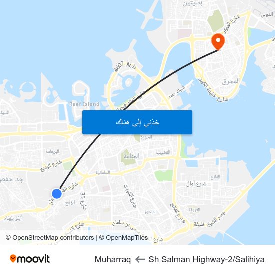 Sh Salman Highway-2/Salihiya to Muharraq map