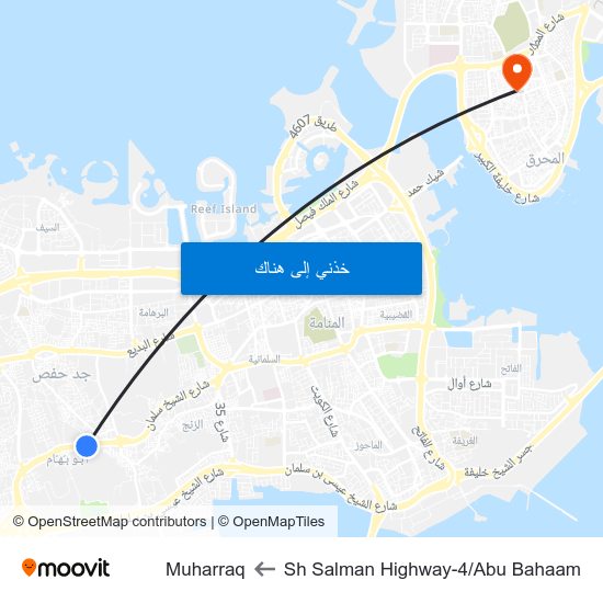 Sh Salman Highway-4/Abu Bahaam to Muharraq map