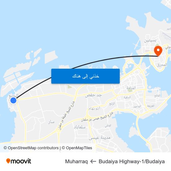 Budaiya Highway-1/Budaiya to Muharraq map