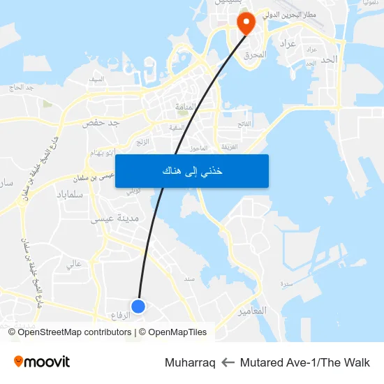 Mutared Ave-1/The Walk to Muharraq map
