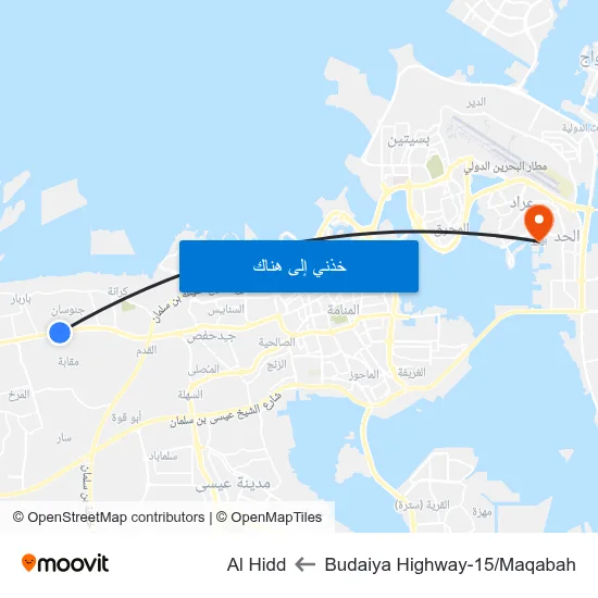 Budaiya Highway-15/Maqabah to Al Hidd map