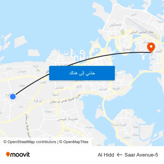 Saar Avenue-5 to Al Hidd map