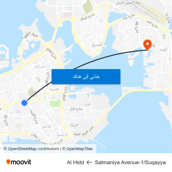 Salmaniya Avenue-1/Suqayya to Al Hidd map