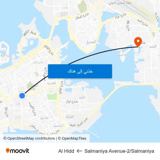 Salmaniya Avenue-2/Salmaniya to Al Hidd map
