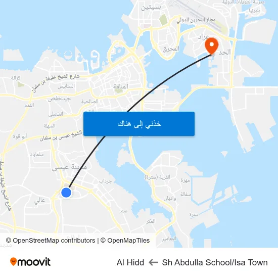 Sh Abdulla School/Isa Town to Al Hidd map