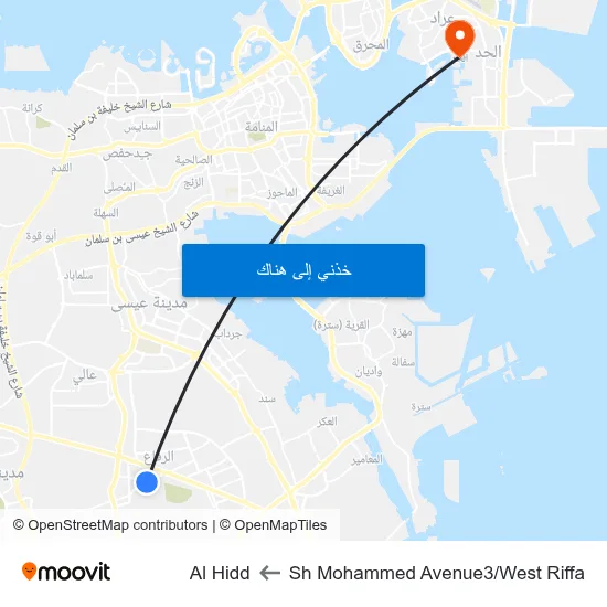 Sh Mohammed Avenue3/West Riffa to Al Hidd map