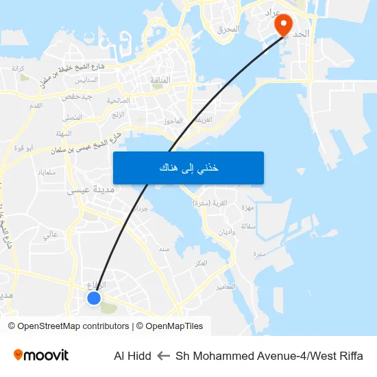 Sh Mohammed Avenue-4/West Riffa to Al Hidd map
