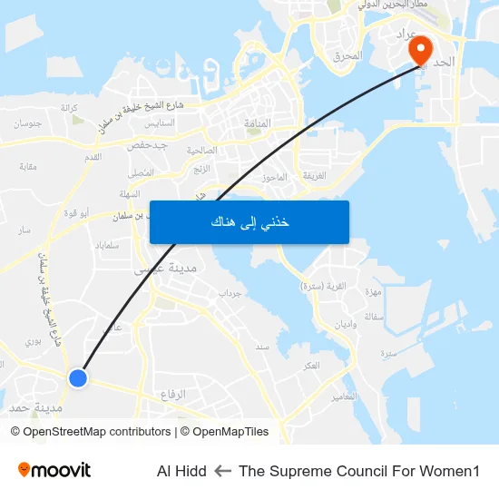 The Supreme Council For Women1 to Al Hidd map