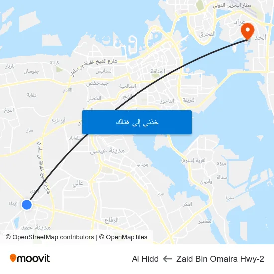 Zaid Bin Omaira Hwy-2 to Al Hidd map