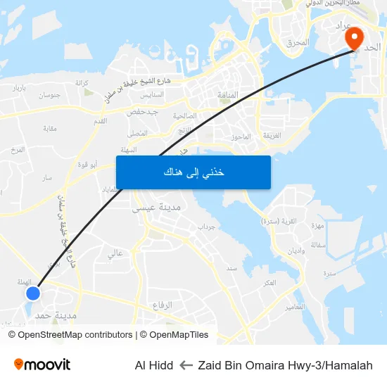 Zaid Bin Omaira Hwy-3/Hamalah to Al Hidd map