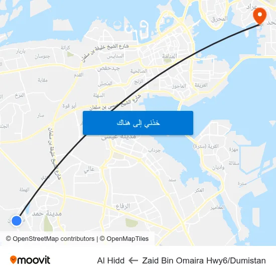 Zaid Bin Omaira Hwy6/Dumistan to Al Hidd map