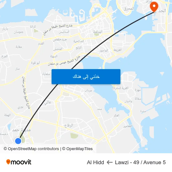 Lawzi - 49 / Avenue 5 to Al Hidd map
