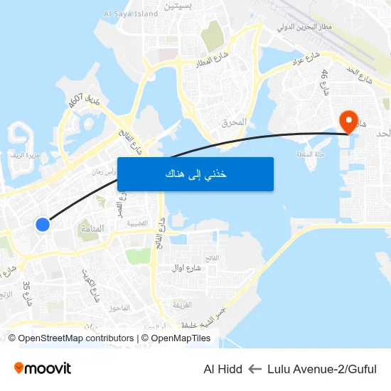 Lulu Avenue-2/Guful to Al Hidd map