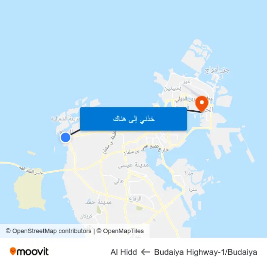 Budaiya Highway-1/Budaiya to Al Hidd map