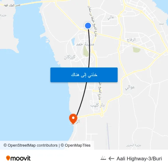 Aali Highway-3/Buri to سَنَد map