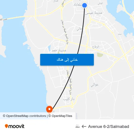Avenue 6-2/Salmabad to سَنَد map