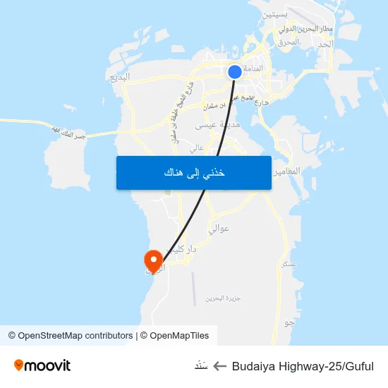 Budaiya Highway-25/Guful to سَنَد map