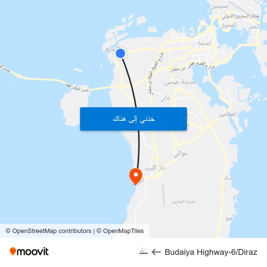 Budaiya Highway-6/Diraz to سَنَد map