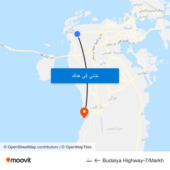 Budaiya Highway-7/Markh to سَنَد map