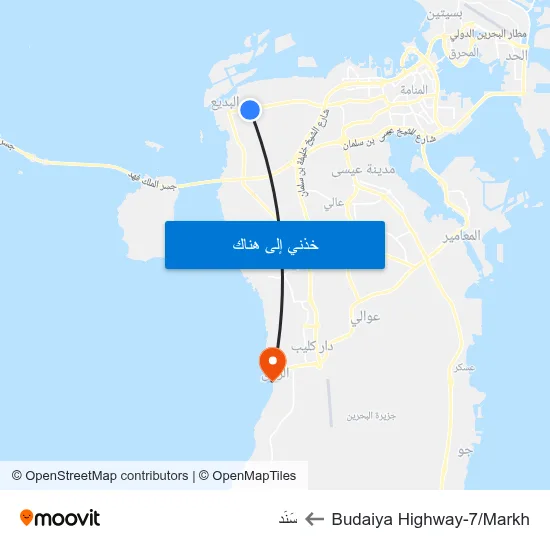 Budaiya Highway-7/Markh to سَنَد map