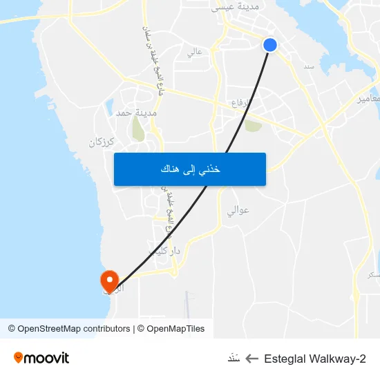 Esteglal Walkway-2 to سَنَد map