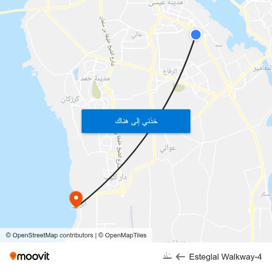 Esteglal Walkway-4 to سَنَد map