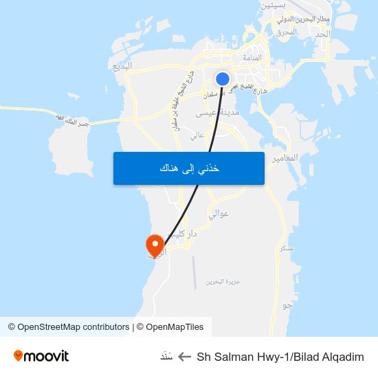 Sh Salman Hwy-1/Bilad Alqadim to سَنَد map