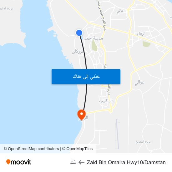 Zaid Bin Omaira Hwy10/Damstan to سَنَد map