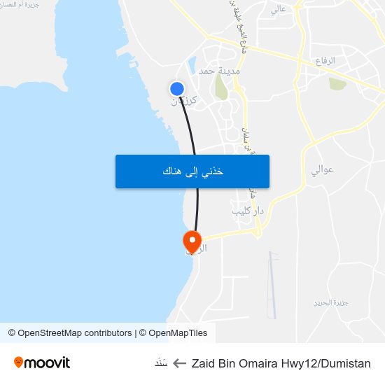 Zaid Bin Omaira Hwy12/Dumistan to سَنَد map