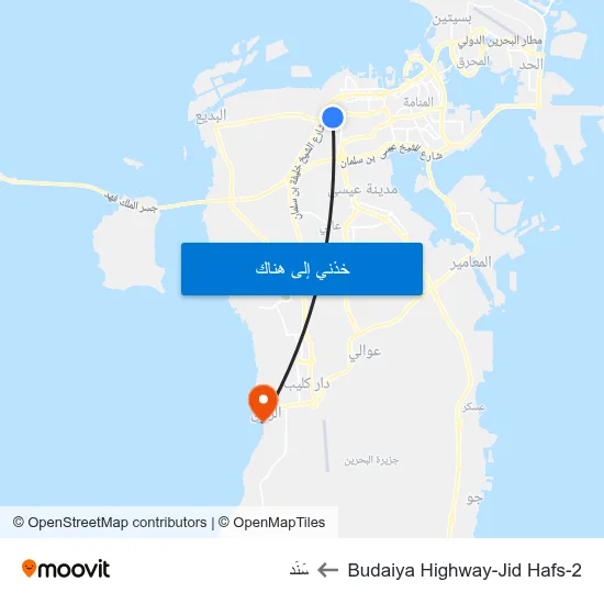 Budaiya Highway-Jid Hafs-2 to سَنَد map