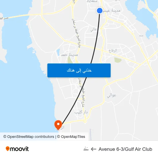 Avenue 6-3/Gulf Air Club to سَنَد map