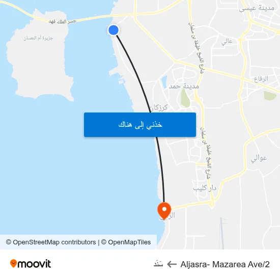 Aljasra- Mazarea Ave/2 to سَنَد map