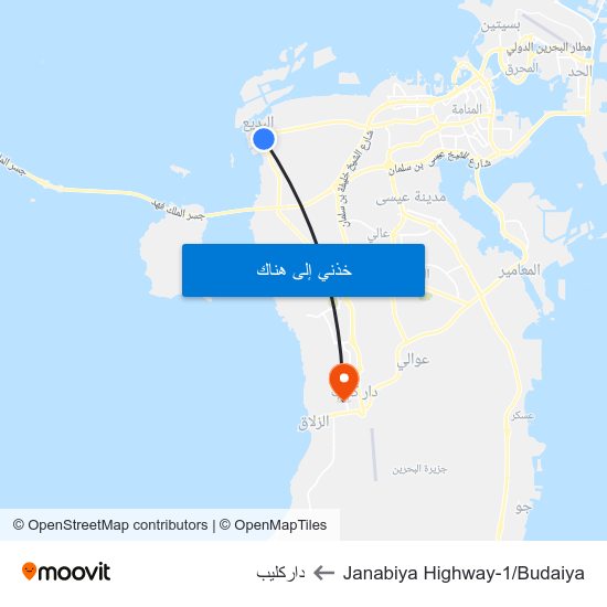 Janabiya Highway-1/Budaiya to داركليب map