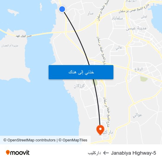 Janabiya Highway-5 to داركليب map