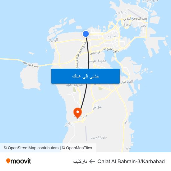 Qalat Al Bahrain-3/Karbabad to داركليب map
