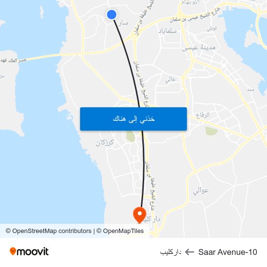 Saar Avenue-10 to داركليب map