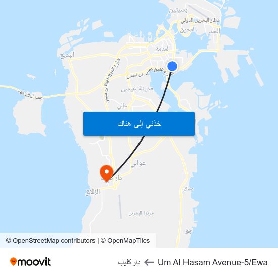 Um Al Hasam Avenue-5/Ewa to داركليب map