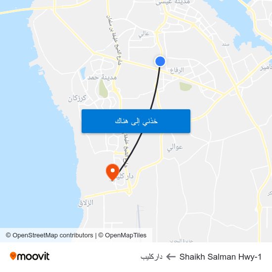 Shaikh Salman Hwy-1 to داركليب map
