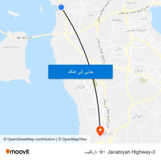 Janabiyah Highway-3 to داركليب map