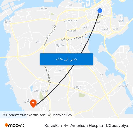 American Hospital-1/Gudaybiya to Karzakan map
