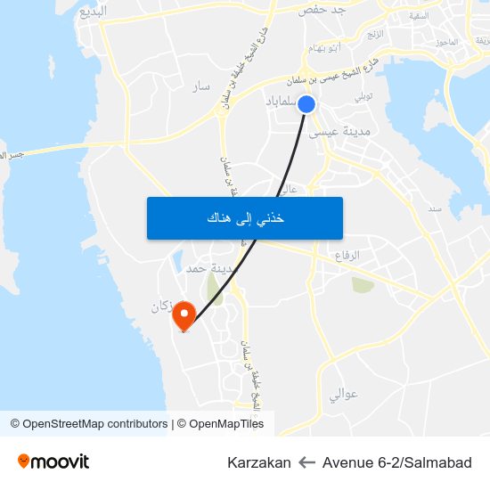 Avenue 6-2/Salmabad to Karzakan map