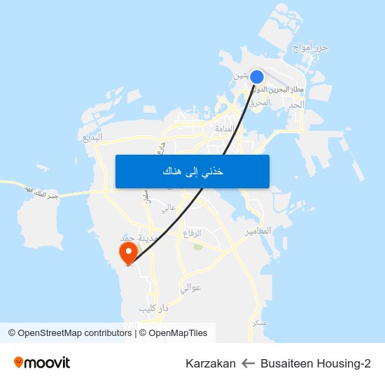 Busaiteen Housing-2 to Karzakan map