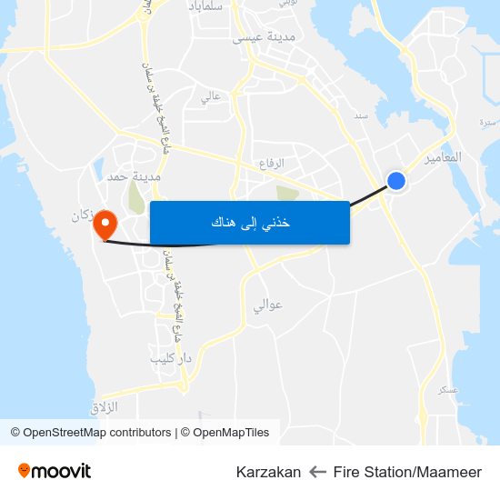 Fire Station/Maameer to Karzakan map