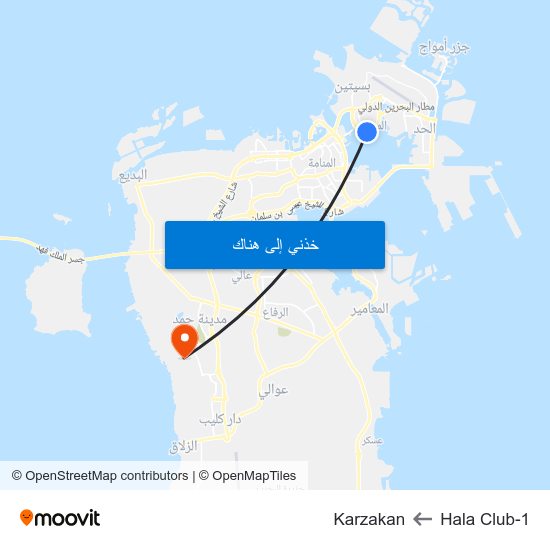 Hala Club-1 to Karzakan map