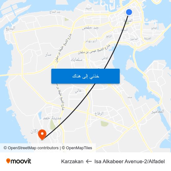 Isa Alkabeer Avenue-2/Alfadel to Karzakan map