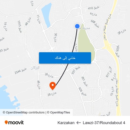 Lawzi-37/Roundabout 4 to Karzakan map